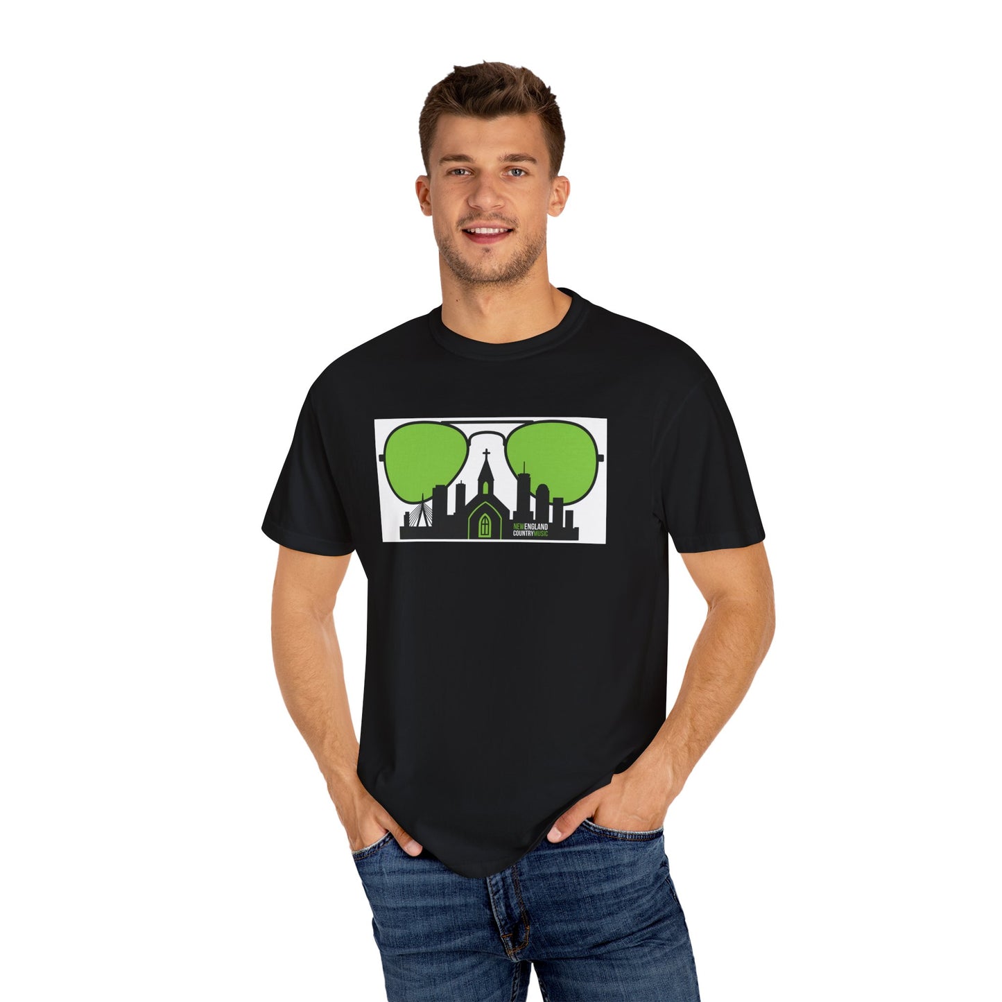 Eric Church Boston Inspired Black Graphic T-Shirt