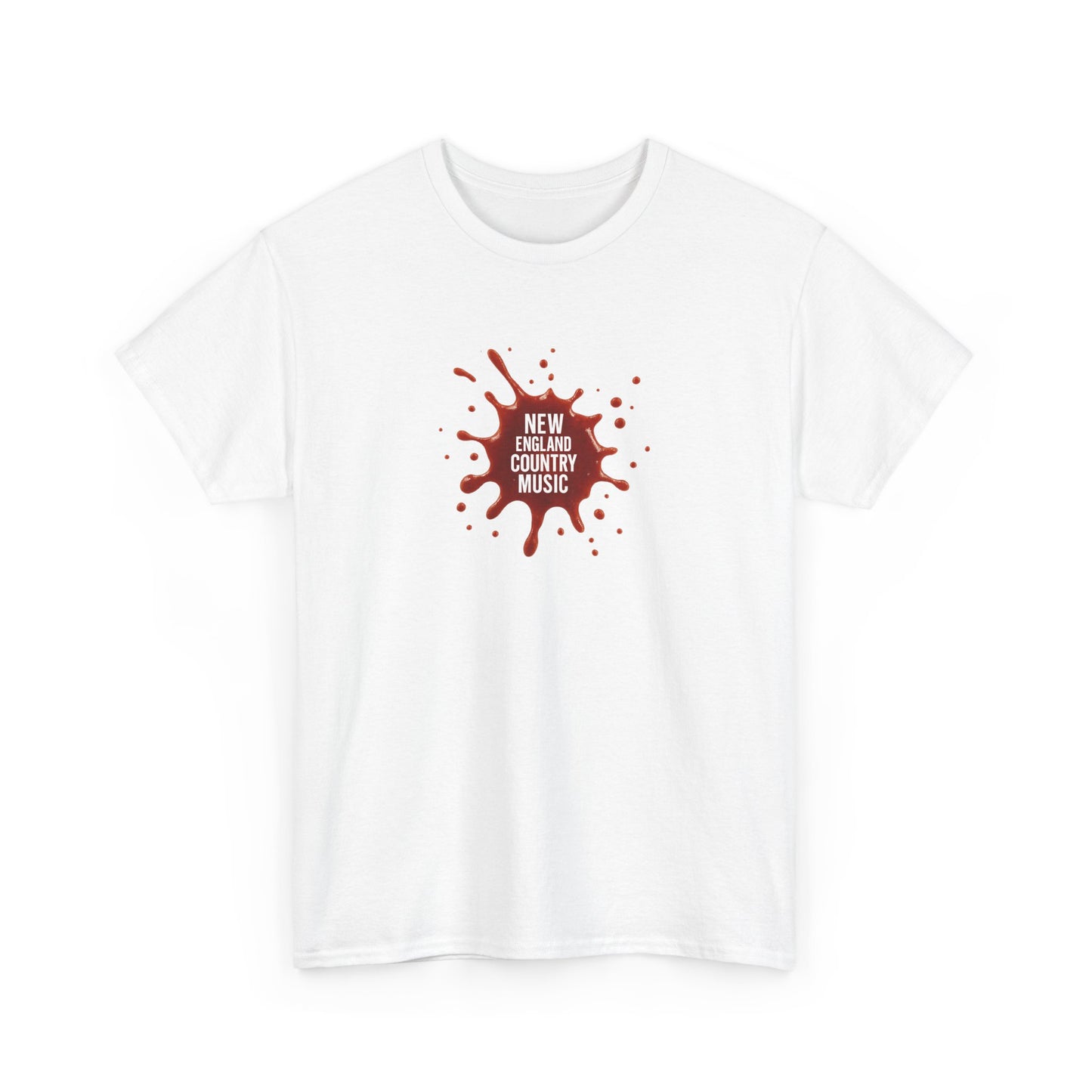 BBQ Stain On A White Unisex T-Shirt