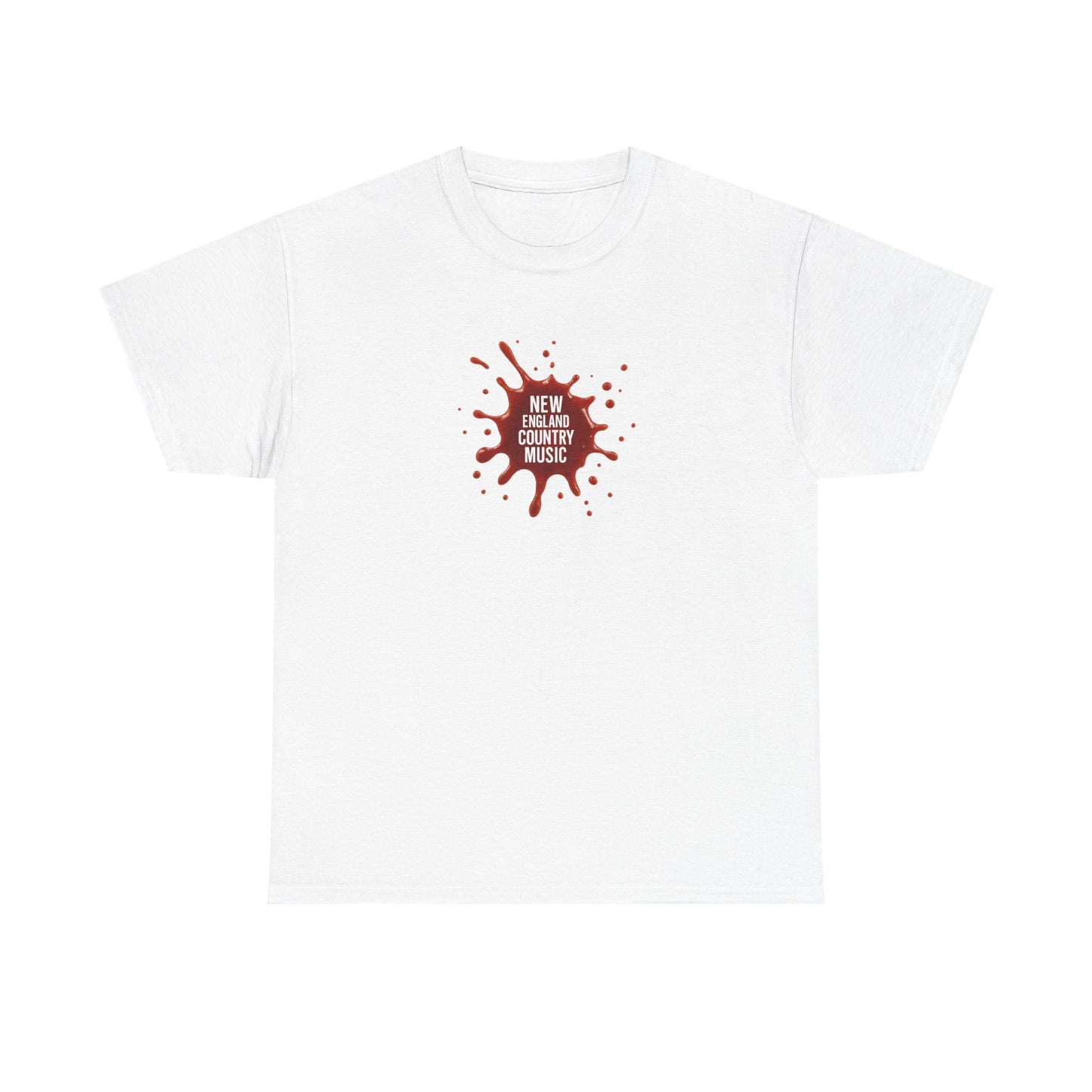 BBQ Stain On A White Unisex T-Shirt