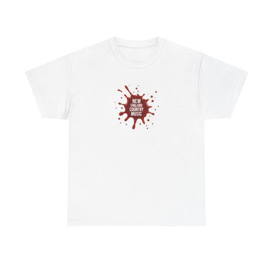 BBQ Stain On A White Unisex T-Shirt